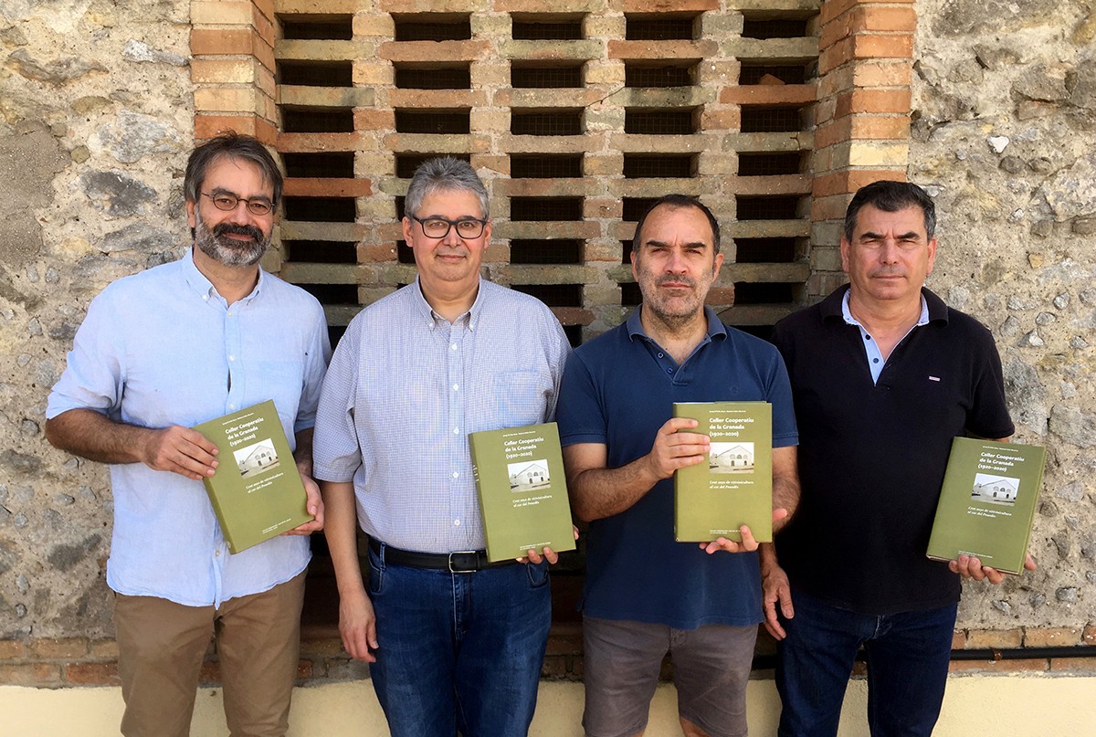  D'esquerra a dreta: Jordi Sadurní, Raimon Soler, Josep Maria Feliu i Joan Pons (president del Celler Cooperatiu de la Granada)